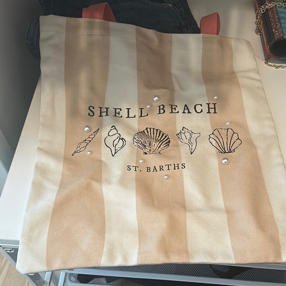NWT Shell Beach St. Barths Tote Bag